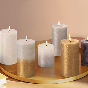 Bolsius rustiek metalliek kaarsen