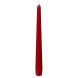 50 stuks dinerkaarsen van 24,5 cm lengte in de kleur bordeaux rood, als voordeelverpakking