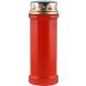 24 stuks KF Huismerk rode grafkaarsen nr. 6 met regen deksel 165/65 mm (60 uur) - grootverpakking