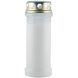 24 stuks KF Huismerk witte grafkaarsen nr. 6 met regen deksel 165/65 mm (60 uur) - grootverpakking