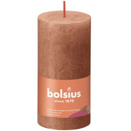 Bolsius terracotta rustiek stompkaarsen 100/50 (30 uur) Eco Shine Rusty Pink