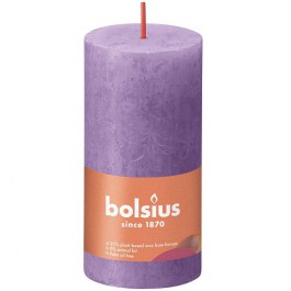 Bolsius violet rustiek stompkaarsen 100/50 (30 uur) Eco Shine Vibrant Violet 