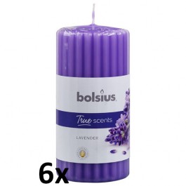 6 stuks Bolsius french lavender geurkaarsen