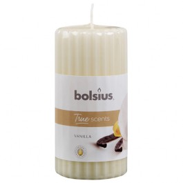 Ivoor witte Bolsius geurkaars met vanille geur 120/58