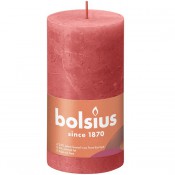 Bolsius zalm roze rustiek stompkaarsen 130/68 (60 uur) Eco Shine Blossom Pink