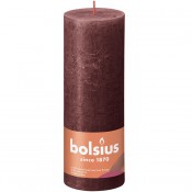 Bolsius wijnrood rustiek stompkaars 190/68 (85 uur) Eco Shine Velvet Red 