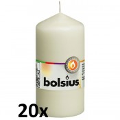 10 stuks witte stompkaarsen 120/60 van Bolsius extra goedkoop in een voordeel verpakking