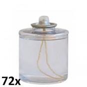 72 stuks 24 uurs liquid wax oliekaarsen 60/51 voor in de horeca als voordeelverpakking
