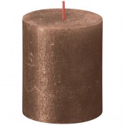  Bolsius metalliek bruin koper gelakte rustieke stompkaarsen 80/68 (35 uur) Shimmer Metallic Copper