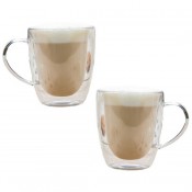 Cappuccino glazen set voor ijs en warme koffie