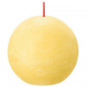 Bolsius zonnegeel rustiek bolkaars Ø 76 mm (25 uur) Eco Shine Sunny Yellow