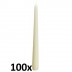 100 stuks kwaliteits gotische kaarsen van Bolsius kleur ivoor