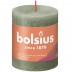 Bolsius olijfgroen rustiek stompkaars 80/68 (35 uur) Eco Shine Fresh Oliv