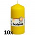 10 stuks geel stompkaarsen 120/60 van Bolsius extra goedkoop in een voordeel verpakking