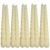 10 stuks ivoor gelakte spiraal dinerkaarsen - twisted candles 230/22 (7 uur)