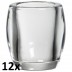 12 stuks oval glas refill en theelichthouders