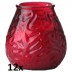 12x Lowboy rood, de sfeervolle buiten- en binnen kaarsen in sierlijk doorzichtig sfeerglas