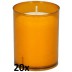 20 stuks Bolsius relight kaars in oranje kunststof kaarsenhouder, voordeel verpakking
