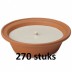 270 stuks Terracotta vlamschaal tuinkaars ivoor - wit 16 branduren 65/230