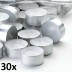 30 stuks witte 10 uur maxi waxinelichten van uitstekende kwaliteit 24/58
