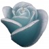 Blauwe roos figuurkaars met linnengoed geur
