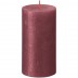  Bolsius metalliek rood gelakte rustieke stompkaarsen 130/68 (60 uur) Shimmer Metallic Red
