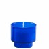 Blauw transparant offerlicht - devotielicht small met 4 uren brandtijd