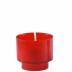 Rood transparant offerlicht - devotielicht small met 4 uren brandtijd