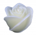 Ivoor roos figuurkaars met vanille geur 100/120 (30 uur)
