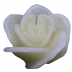 Ivoor roos figuurkaars met vanille geur (30 uur)