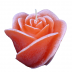 Oudroze roos figuurkaars met ardbeien geur 100/120 (30 uur)