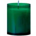 Donker groene refill relight kaarsjes in transparante houders van hoogwaardige kwaliteit