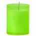 Lime groene refill relight kaarsjes in transparante houders van hoogwaardige kwaliteit