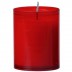 Rode refill relight kaarsjes in transparante houders van hoogwaardige kwaliteit