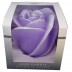 Violet roos figuurkaars met lavendel geur (30 uur) verpakt