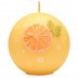 Sinaasappel bol geurkaars 80 mm (38 uur)