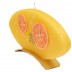 Sinaasappel ovale geurkaars 90/185/12 op standaard 