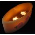 Sinaasappel geurende ovale wax windlicht 95/125/270 in het donker