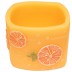 Sinaasappel geurende vierkante wax windlicht 95/130/130 (incl. 1 theelicht)