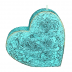 Turquoise loft rustiek hart kaars 135/135/40 (40 uur)