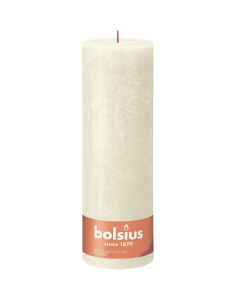 Bolsius ivoor rustiek stompkaarsen 300/100 (200 uur) Eco Shine Soft Pearl 