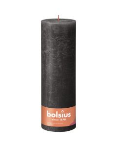 Bolsius antraciet rustiek stompkaarsen 300/100 (200 uur) Eco Shine Stormy Grey
