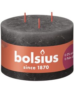 Bolsius antraciet rustiek 3 lonten kaars 90/140 (57 uur) Eco Shine Stormy Grey