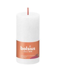 Bolsius wit rustiek stompkaarsen 100/50 (30 uur) Eco Shine Cloudy White