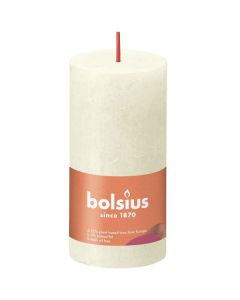 Bolsius ivoor rustiek stompkaarsen 100/50 (30 uur) Eco Shine Soft Pearl 