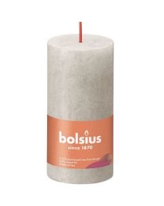 Bolsius lichtgrijs rustiek stompkaarsen 100/50 (30 uur) Eco Shine Sandy Grey