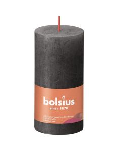 Bolsius antraciet rustiek stompkaarsen 100/50 (30 uur) Eco Shine Stormy Grey