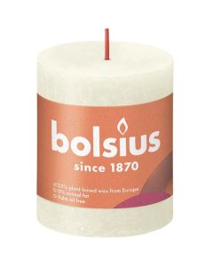 Bolsius ivoor rustiek stompkaarsen 80/68 (35 uur) Eco Shine Soft Pearl 