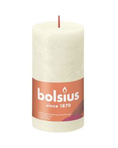 Bolsius ivoor rustiek stompkaarsen 130/68 (60 uur) Eco Shine Soft Pearl