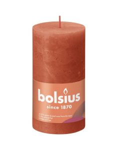 Bolsius oranje rustiek stompkaarsen 130/68 (60 uur) Eco Shine Earthy Orange